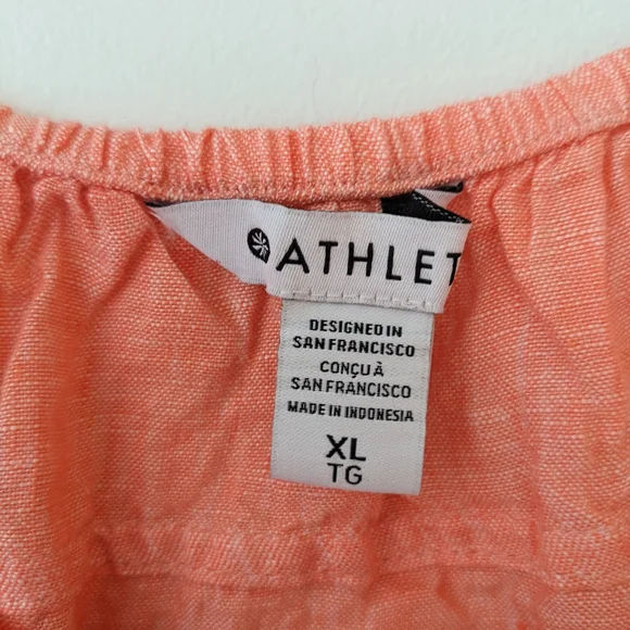 Athleta Voyager Linen Tank Top Sunset Glow XL - Picture 3 of 6